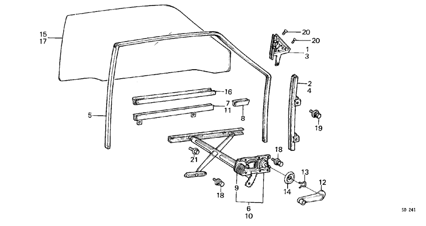Front door windows/ regulators