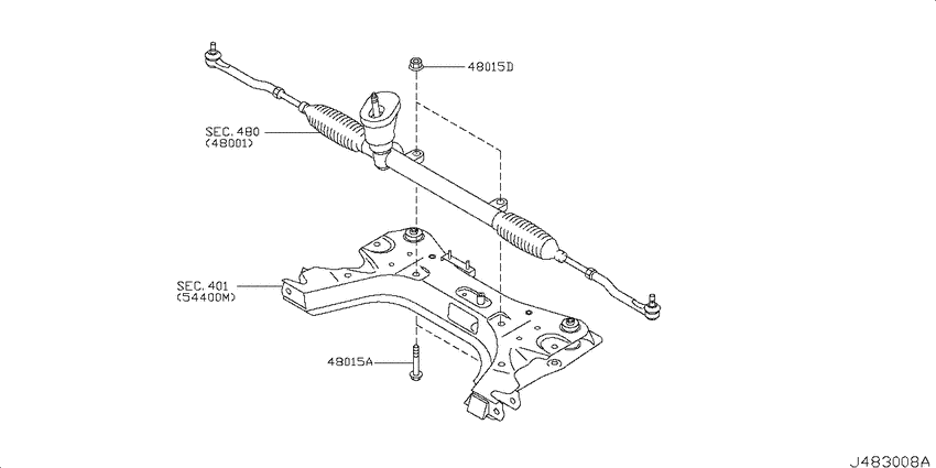 Steering gear mounting