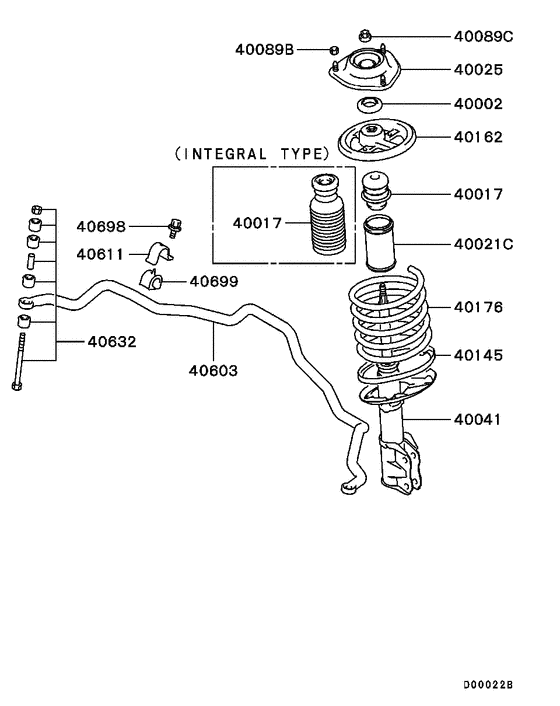 Front susp strut & spring