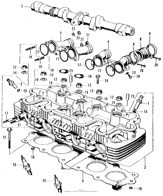 Cylinder head + camshaft