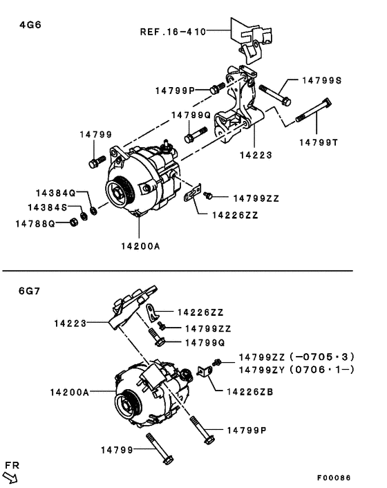 Alternator & vacuum pump