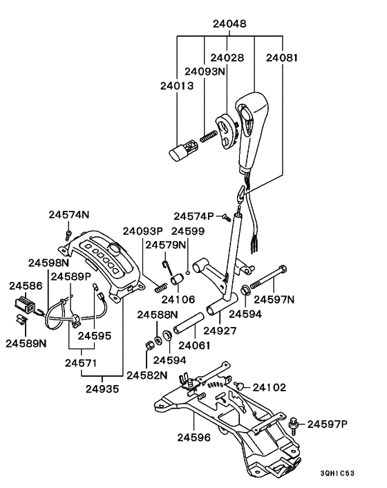 A/t floor shift linkage