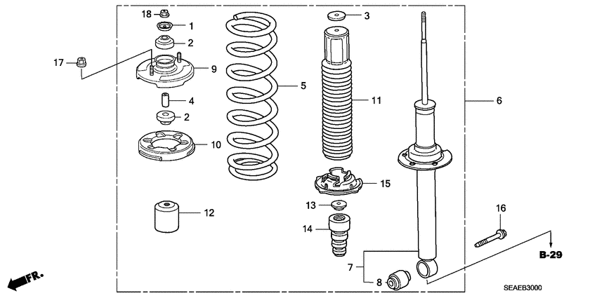 Rear shock absorber