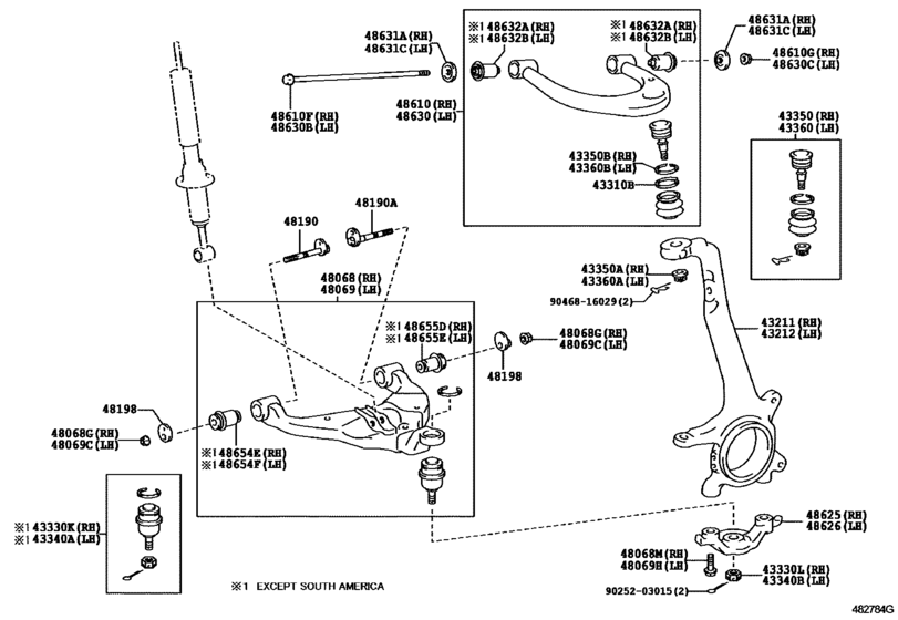 Front Axle Arm & Steering Knuckle for 2004 2008 Toyota HILUX/4RUNNER