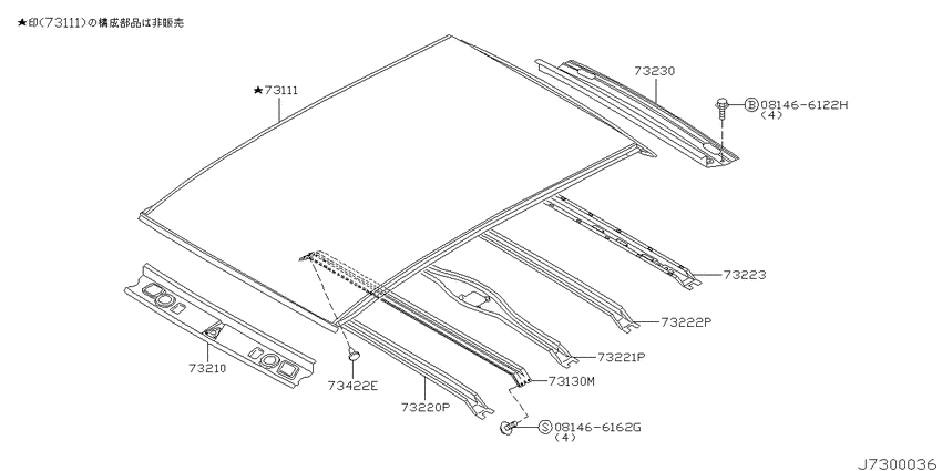 Roof panel & fitting