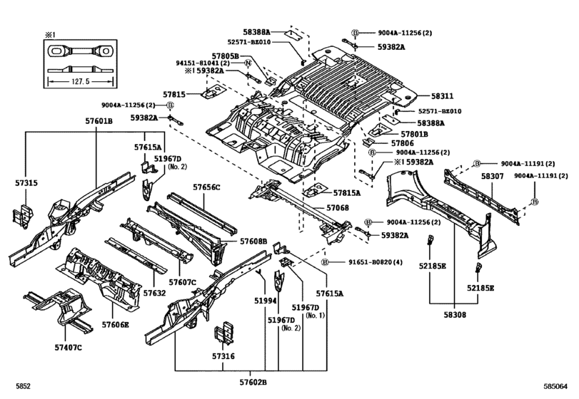 Rear Floor Panel & Rear Floor Member