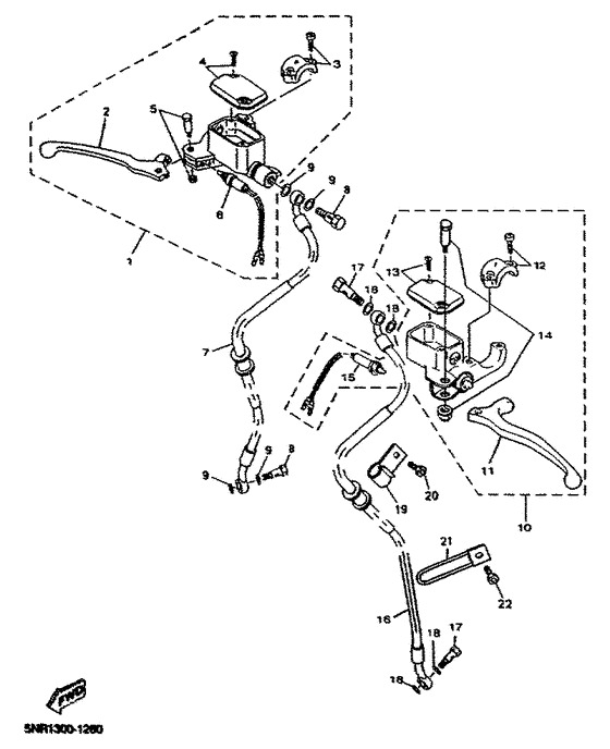 Front master cylinder