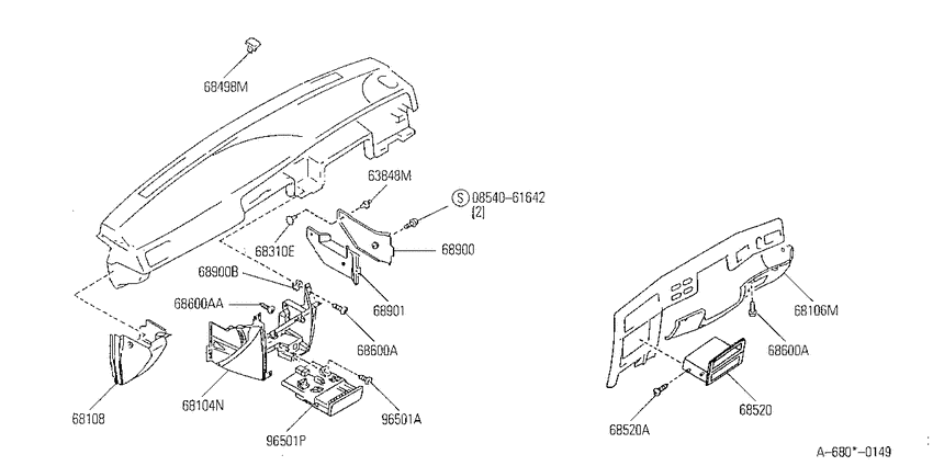 Instrument panel, pad & cluster lid