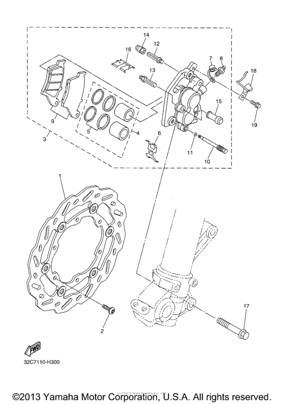 Front brake caliper