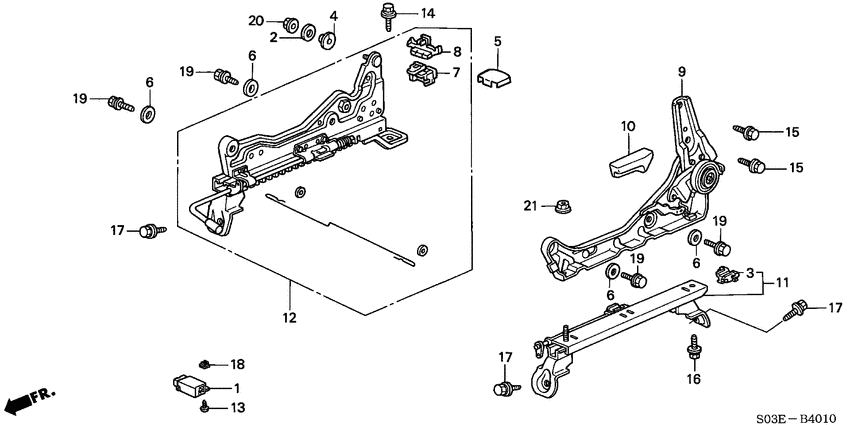 Front seat components