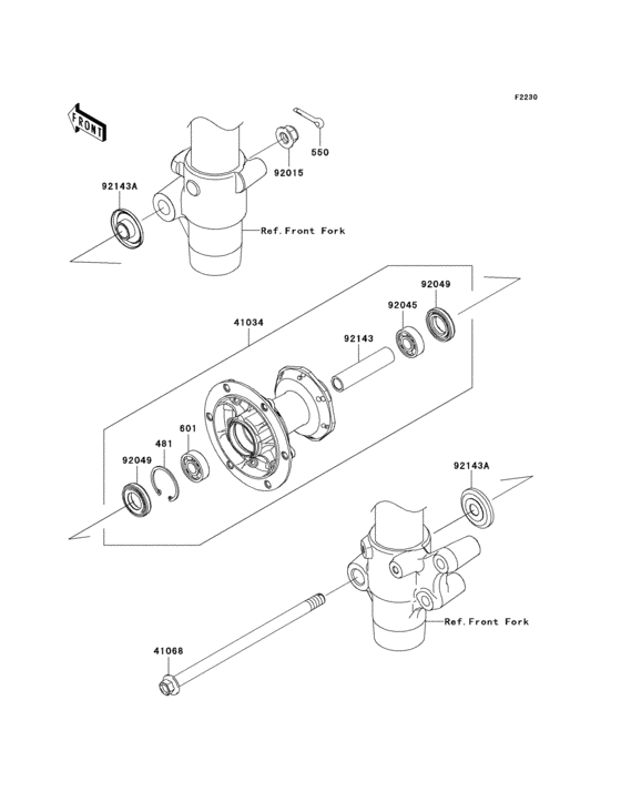 Front hub