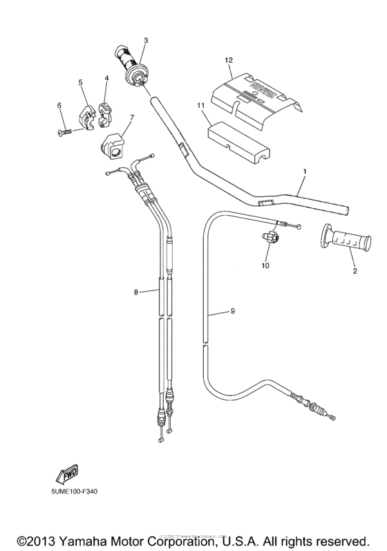 Steering handle & cable