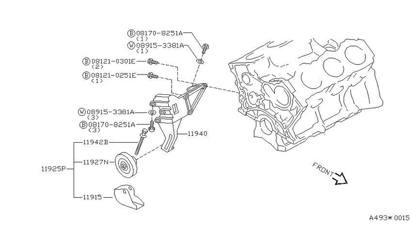 Power steering pump mounting