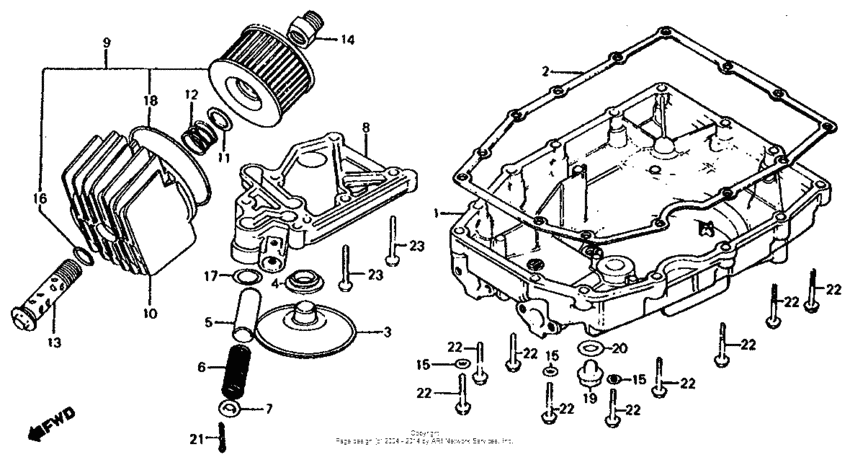 Oil filter + oil pump