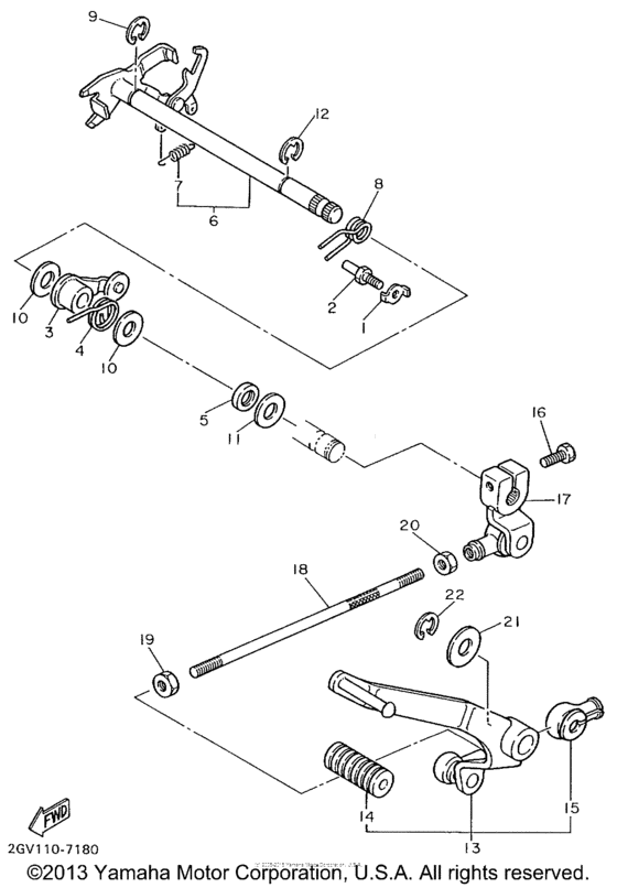 Shift shaft