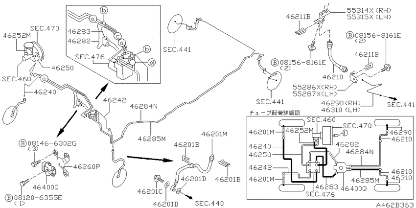 Brake piping & control