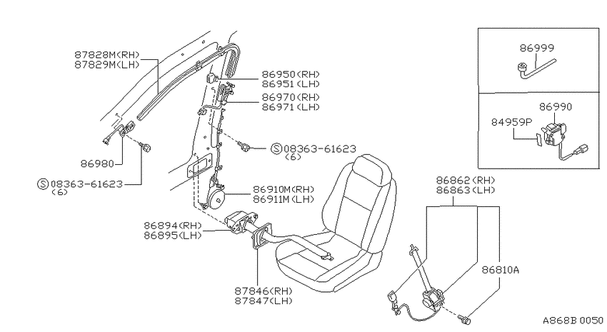 Front seat belt