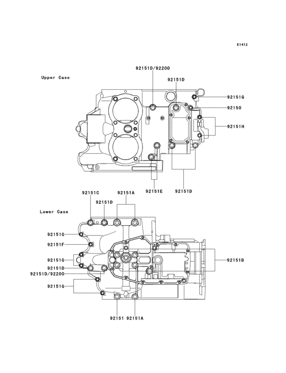 Crankcase bolt pattern