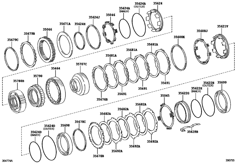 Center Support & Planetary Sun Gear (Atm)