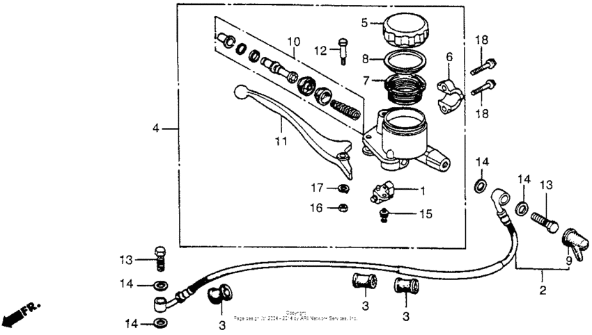 Front master cylinder i