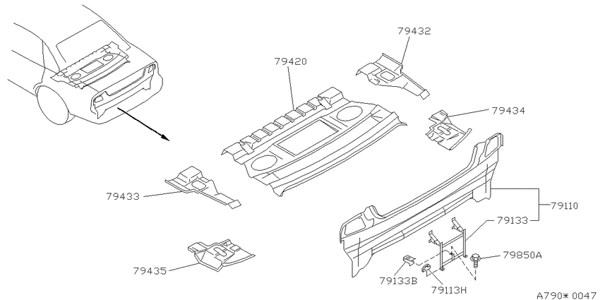 Rear panel & fitting