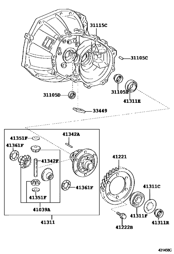 Front Axle Housing & Differential