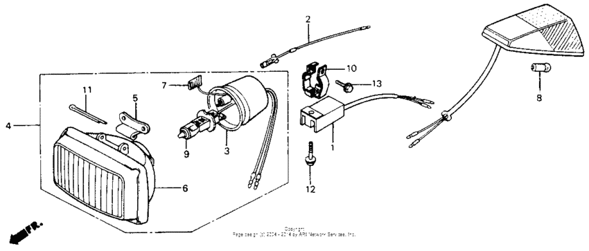 Headlight unit 84-85