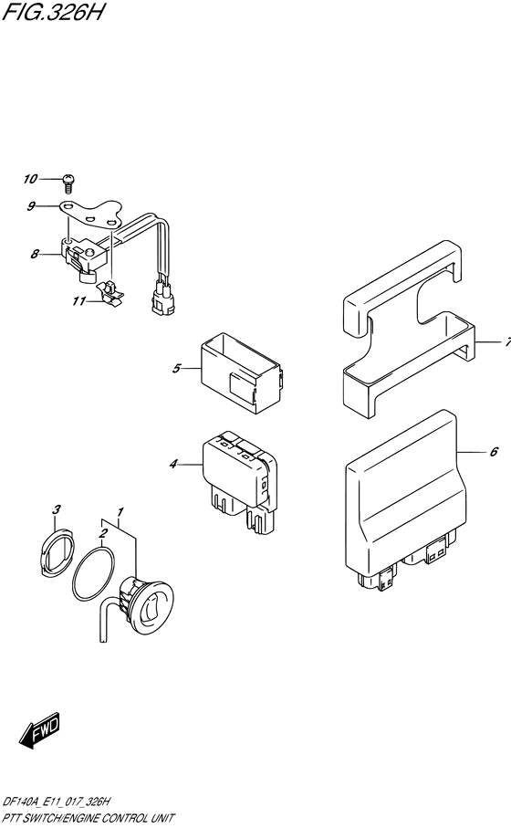 Ptt switch/engine control unit
