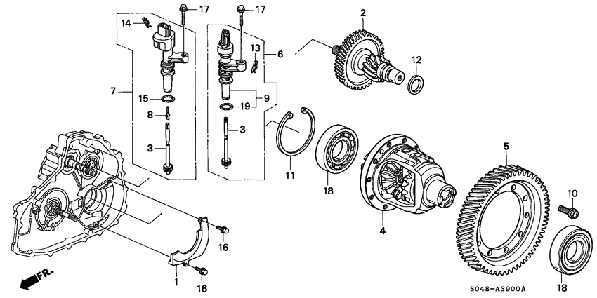 Differential gear/ speed sensor