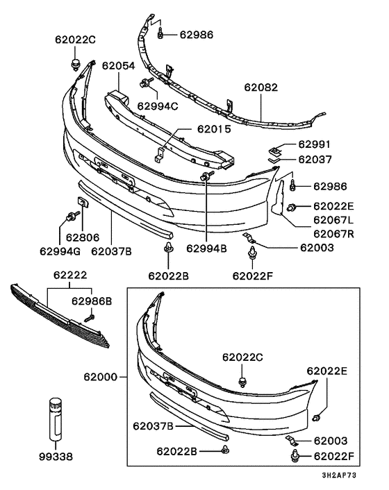 Front bumper & support