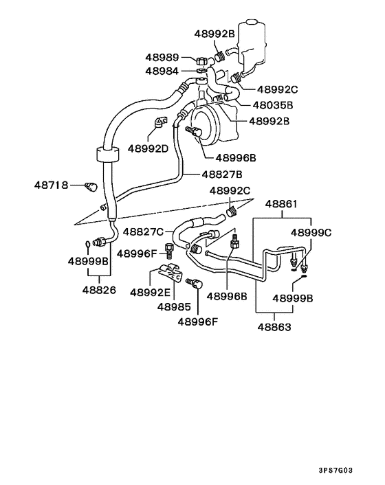 Power steering oil line