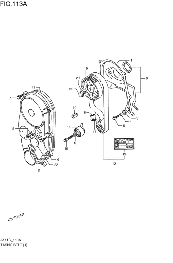 timing belt for 1990 1991 Suzuki JIMNY JA11V Japan sales region