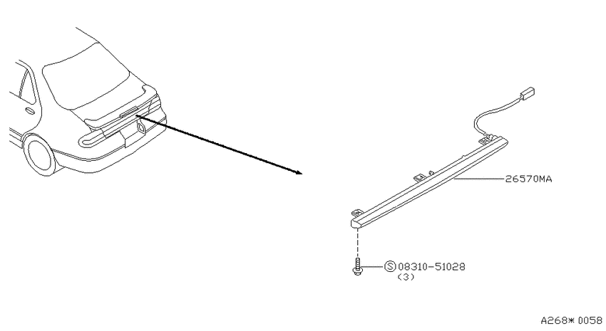 High mounting stop lamp