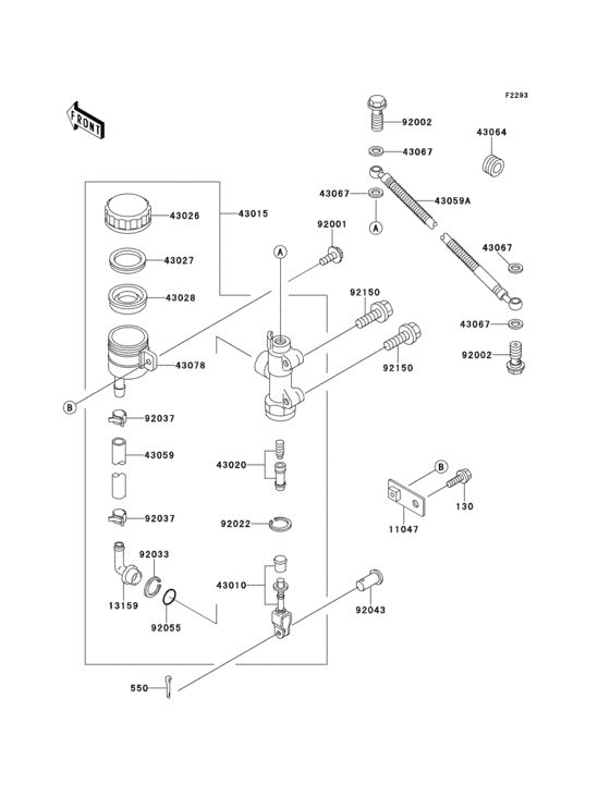 Rear master cylinder
