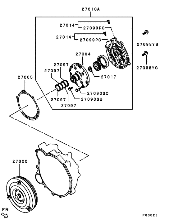 A/t tor-con & oil pump