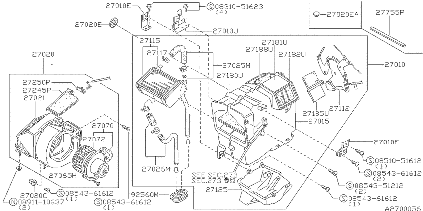 Heater & blower unit