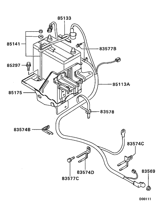 Battery cable & bracket
