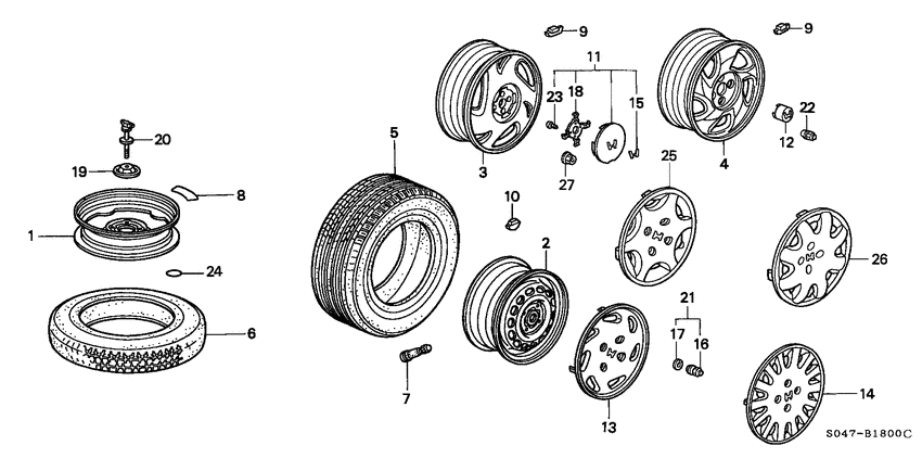 Tire/wheel disks