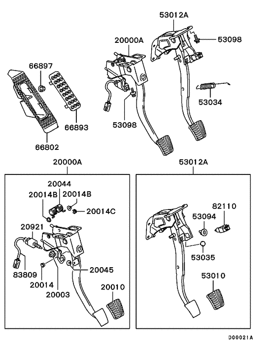 Brake & clutch pedal