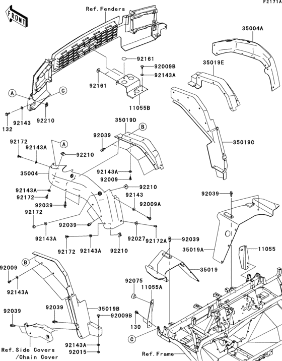 Front fender(s)(mcf/mdf)