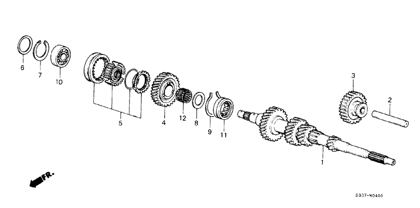Mainshaft/mainshaft gears