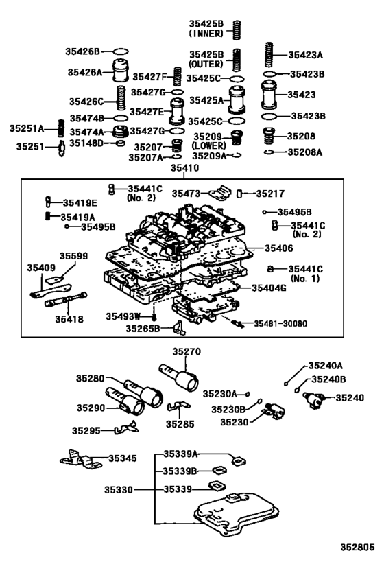 Valve Body & Oil Strainer (Atm)