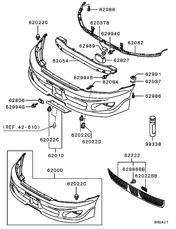 Front bumper & support