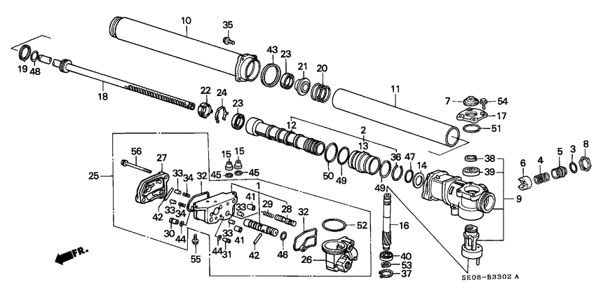 Power steering gear box components