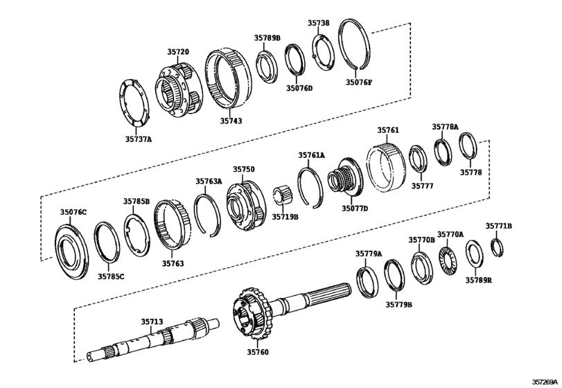 Planetary Gear, Reverse Piston & Counter Gear(Atm)