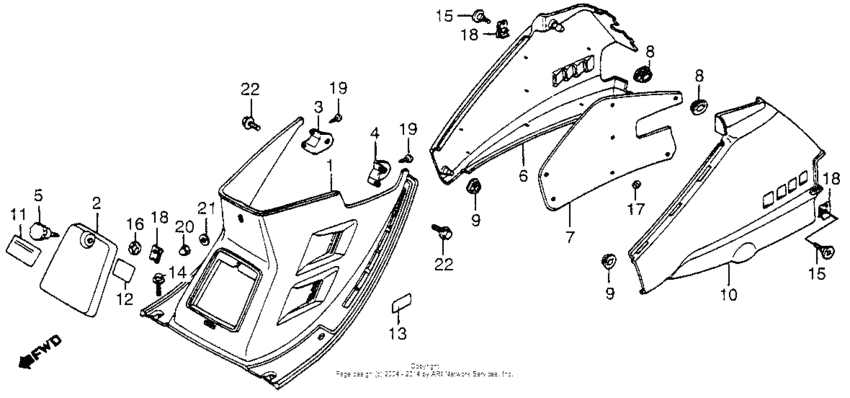 Center cover + body cover