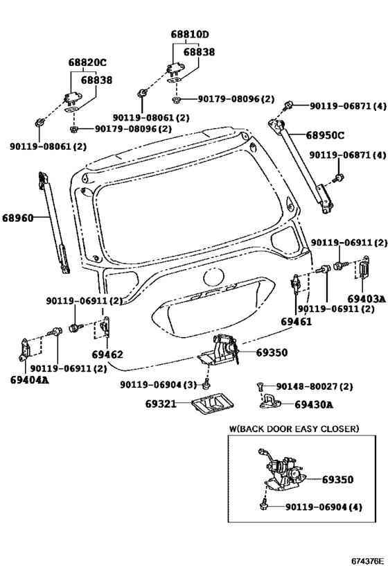 Back Door Lock & Hinge