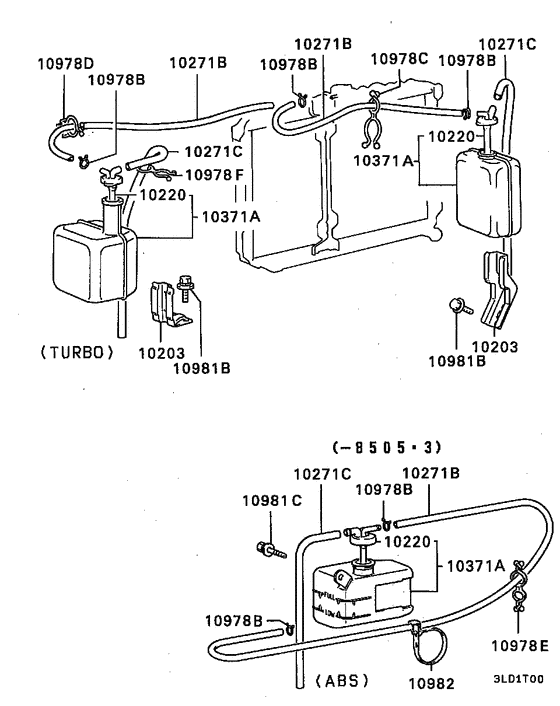 Radiator,hose & condenser tank