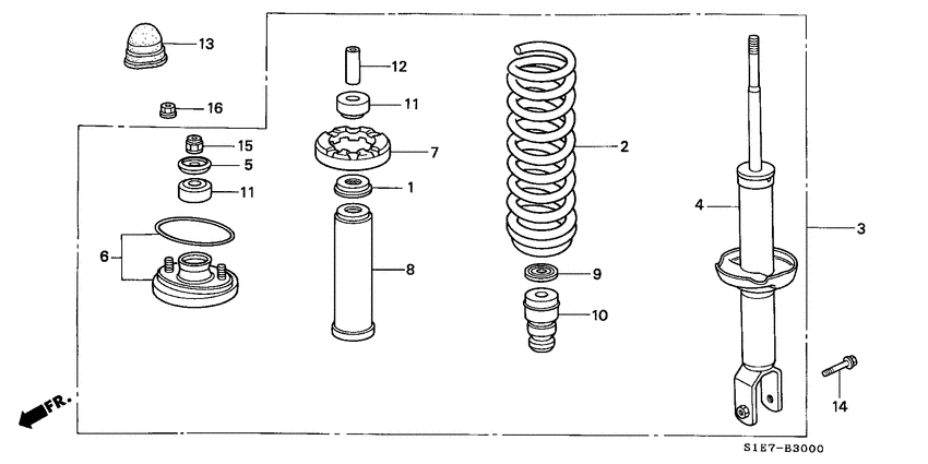 Rear shock absorber