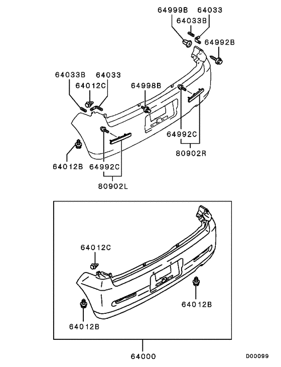 Rear bumper & support
